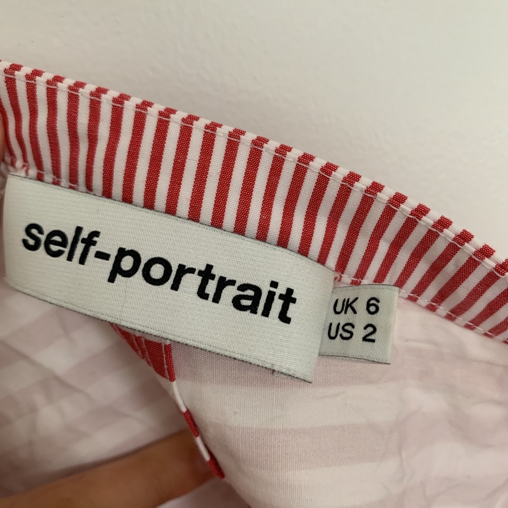 Self portrait off shoulder cotton top - Picture 4 of 5